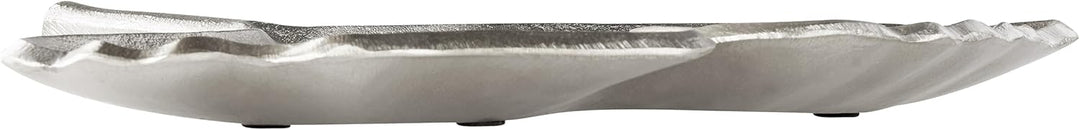 Metall Dekoschalen 2er Set Ginkgo Blätter Schmuck Tablett in Silber Palenque