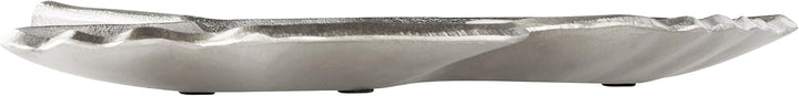 Metall Dekoschalen 2er Set Ginkgo Blätter Schmuck Tablett in Silber Palenque