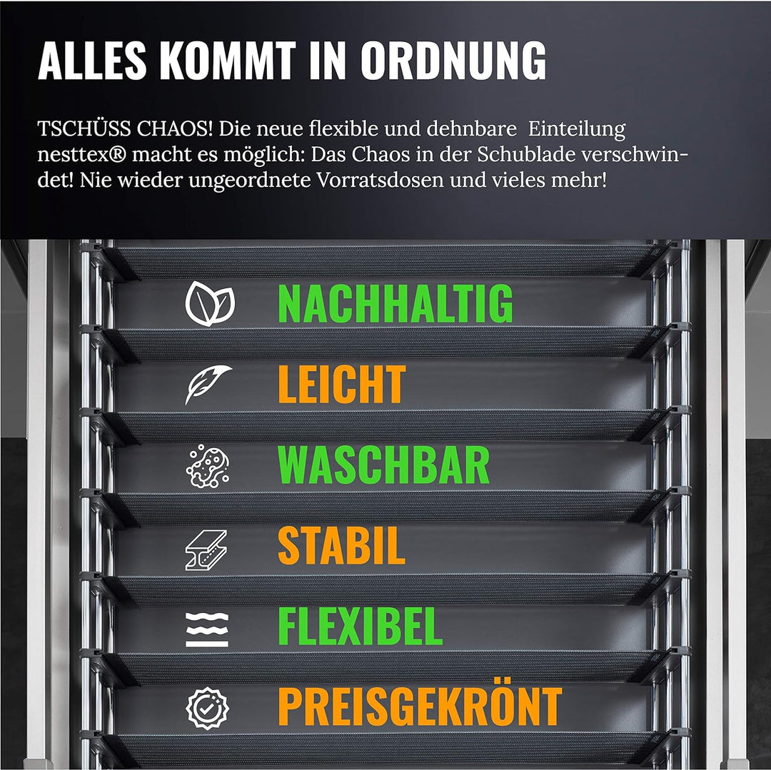 SpaceFlexx® – der innovativste Schubladen Organizer aller Zeiten I Das flexible & breitenverstellbar
