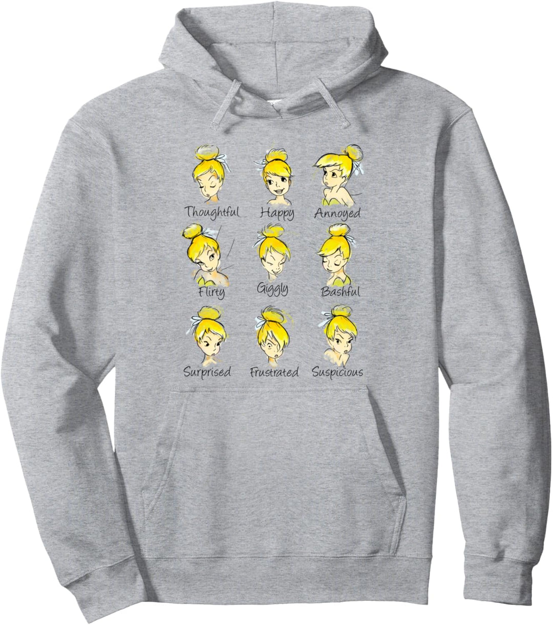 Disney Peter Pan Tinker Bell Emotions Sketch Pullover Hoodie