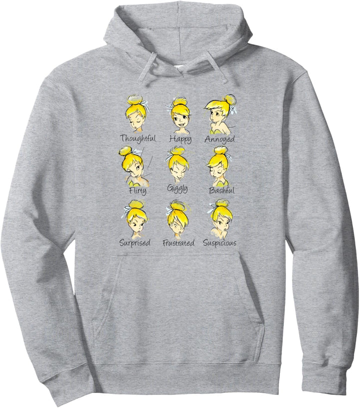 Disney Peter Pan Tinker Bell Emotions Sketch Pullover Hoodie
