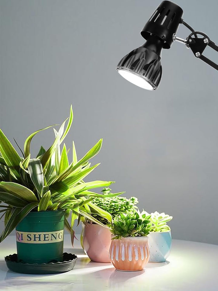 Milpoel LED Pflanzenlampe Vollspektrum E27 für Zimmerpflanzen, Grow Light, Gewächshaus, Garten (Weis