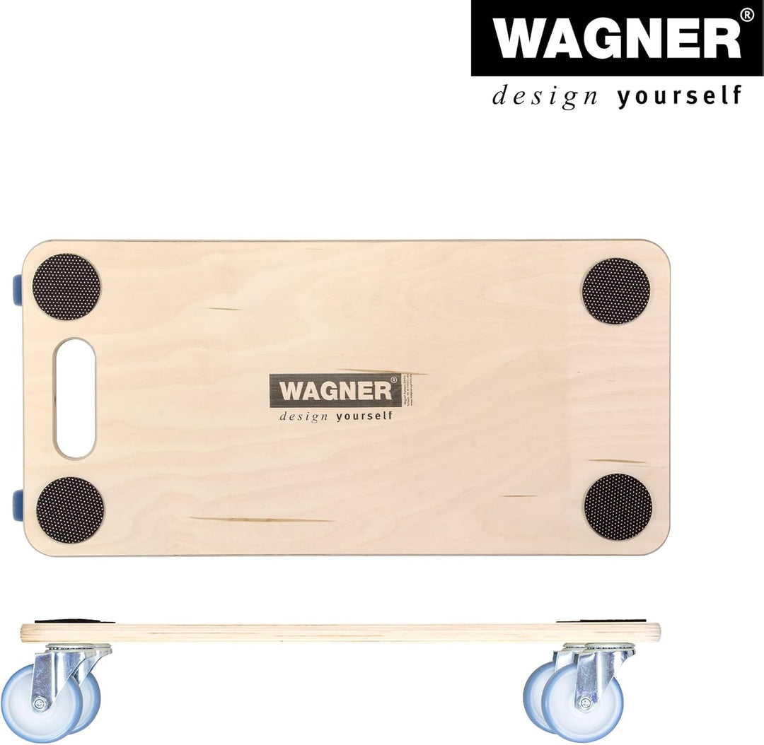 WAGNER Transportroller Transporthilfe I Schichtholz 59 x 29 x 11 cm, Tragkraft 200 kg I Möbelroller