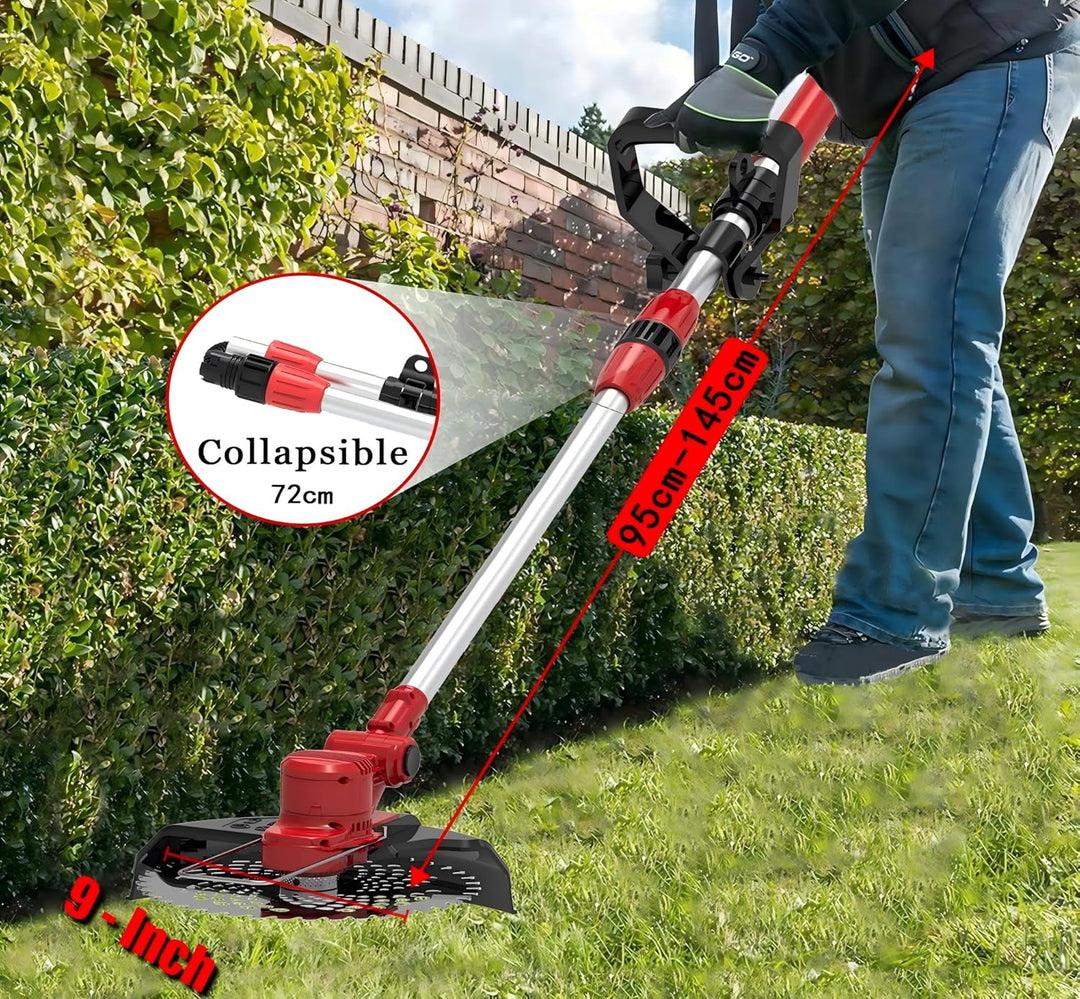 21 V Rasentrimmer mit Akku for Makita, Rasentrimmer mit Unkrautbürste. 750w Bürstenloser Motor, 180°