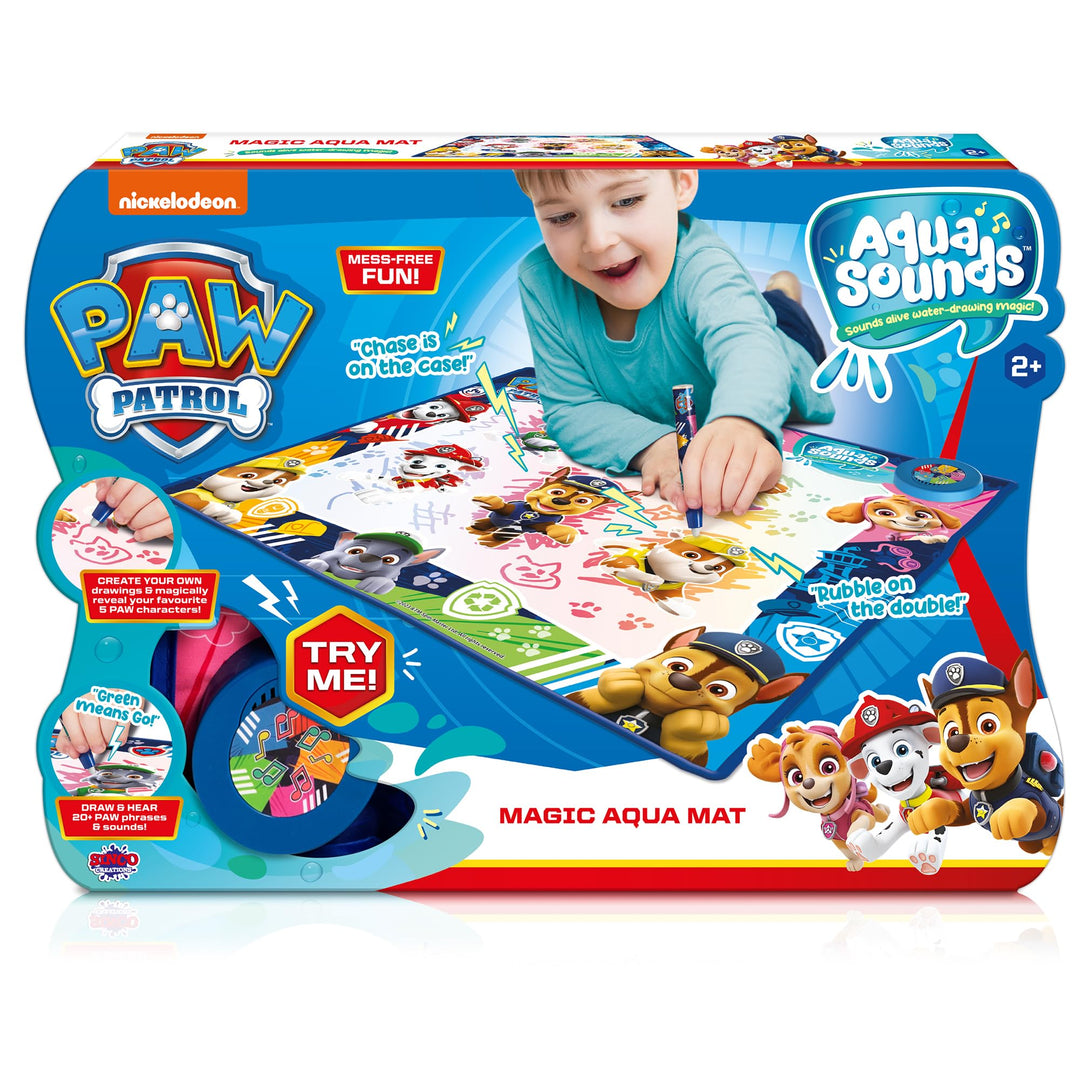 PAW PATROL Aqua Sounds Magische Matte Wasserzeichnung, Charakter &amp; Szene enthüllen, Macht Geräusche,