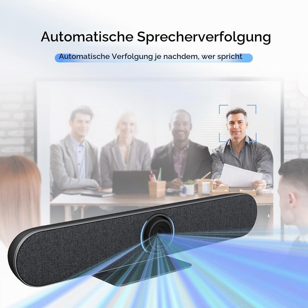 Retekess TC201 Videokonferenzsystem, 4k PTZ Webcam mit Mikrofon, Ai Auto Framing, Speaker Tracking,