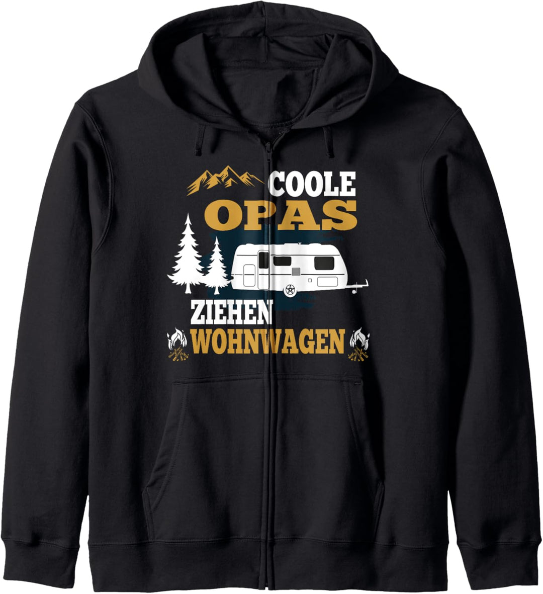 Coole Opas ziehen Wohnwagen Herren Geschenkidee Camping Kapuzenjacke