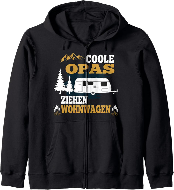 Coole Opas ziehen Wohnwagen Herren Geschenkidee Camping Kapuzenjacke