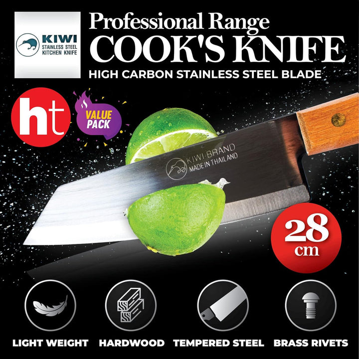 Kiwi Messer, zum Kochen, 16,5 cm mit Holzgriff, 171, Holzfarbe, Silber Silber 16,5 cm, Silber 16,5 c