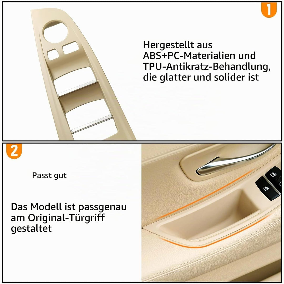 TTCR-II Kompatibel mit Türgriff Innen Links BMW 5er F10/F11, Linke Vordertür Griffverkleidung,Fenste