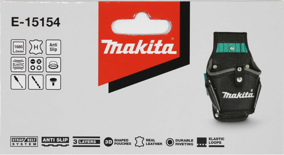 Makita E-15154 Schrauberholster, für die Befestigung am Gürtel, für Rechts- und Linkshänder, Polyest
