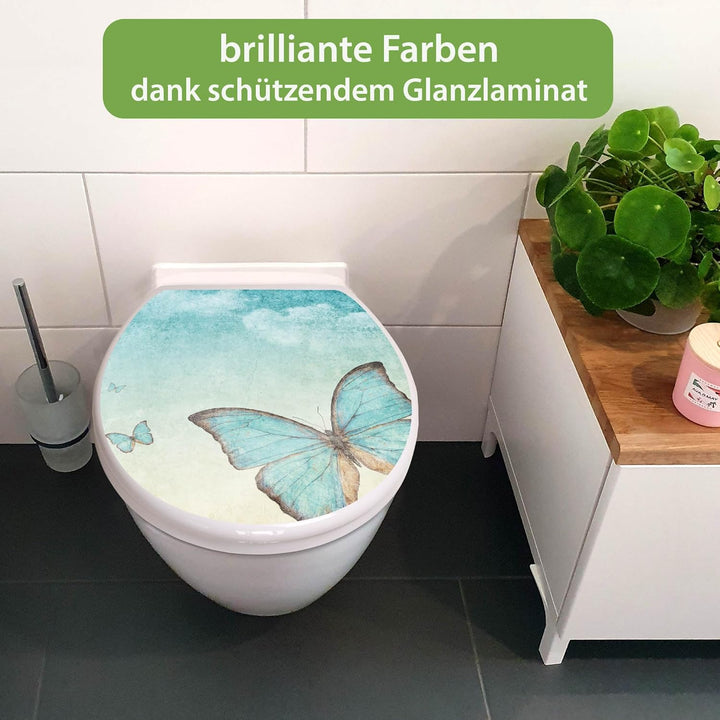 banjado Toilettendeckel mit Absenkautomatik 44,5x37cm - Soft Close Toilettensitz - WC Sitz mit Absen