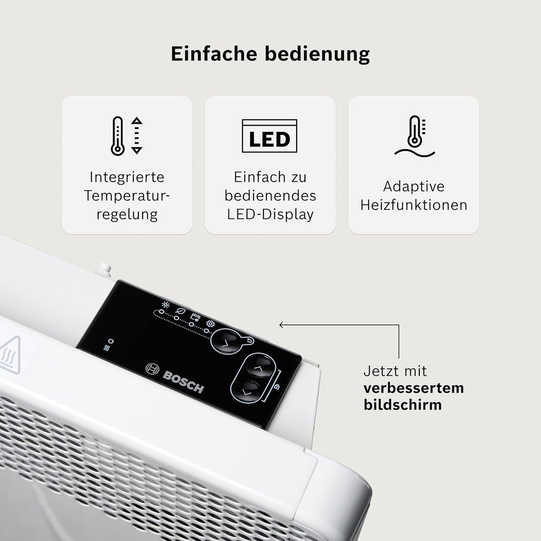 Bosch Heat Convector 4000-20 - Elektrischer Konvektor für Räume bis zu 20 m² - Individuell Einstellb