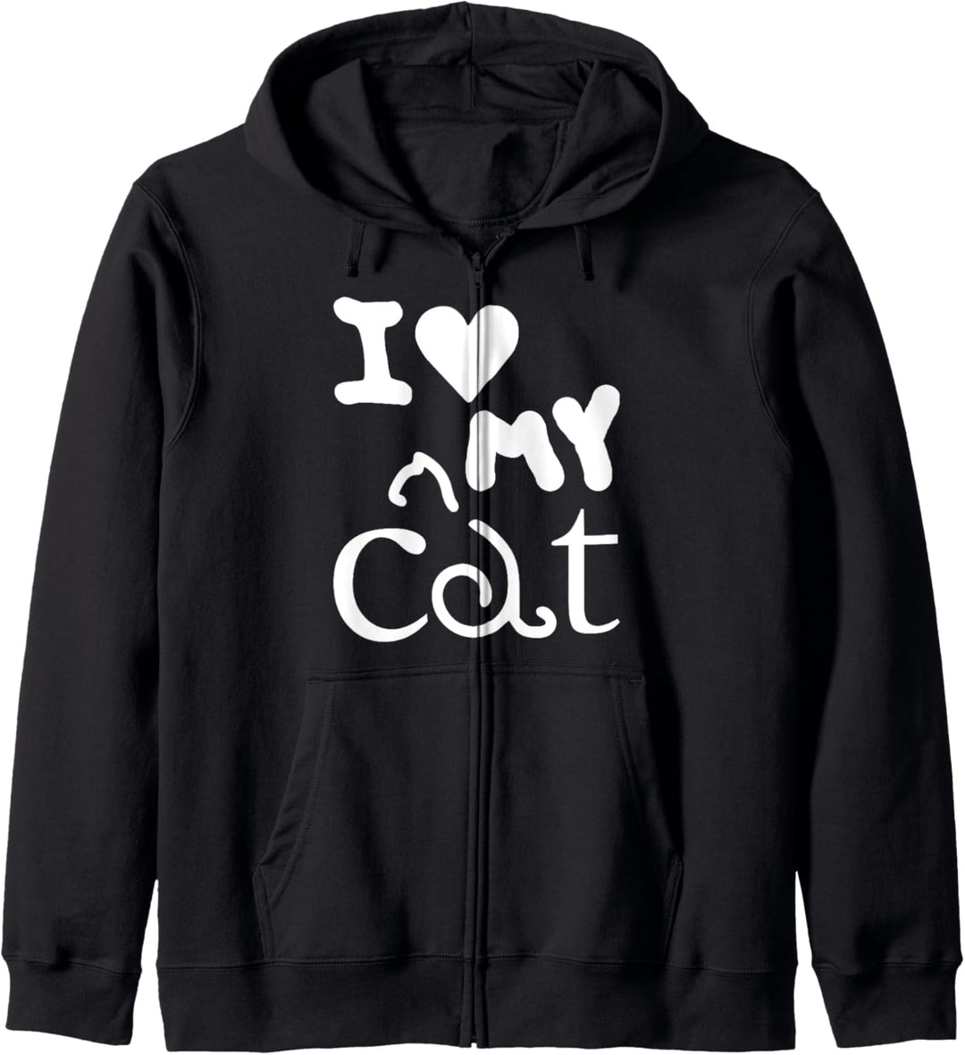 I Love My Cat - Funny Cat Lover Kapuzenjacke