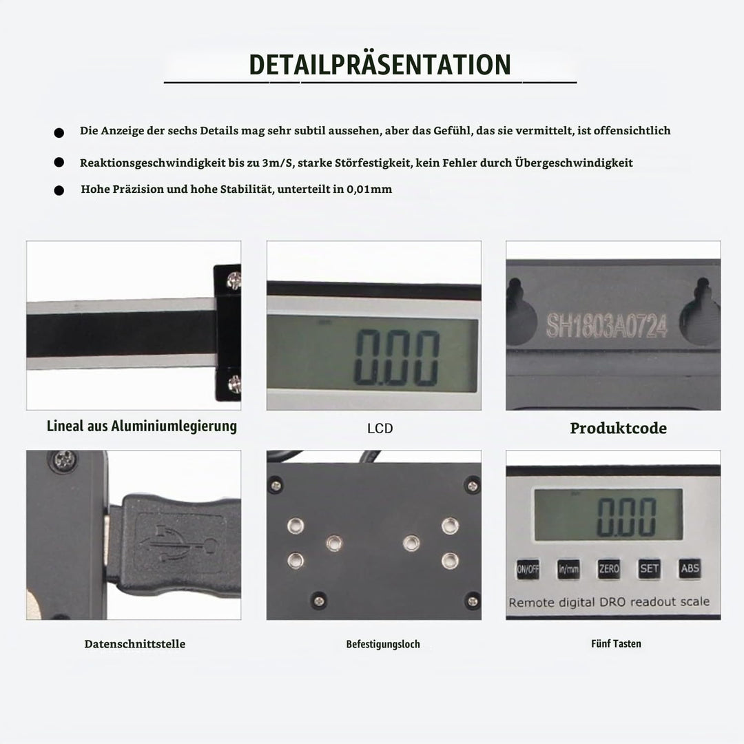 Digitalanzeige DRO, 0-150mm Digitalanzeige Kit Messschieber Digitalanzeige Linearmassstab LCD Ausles