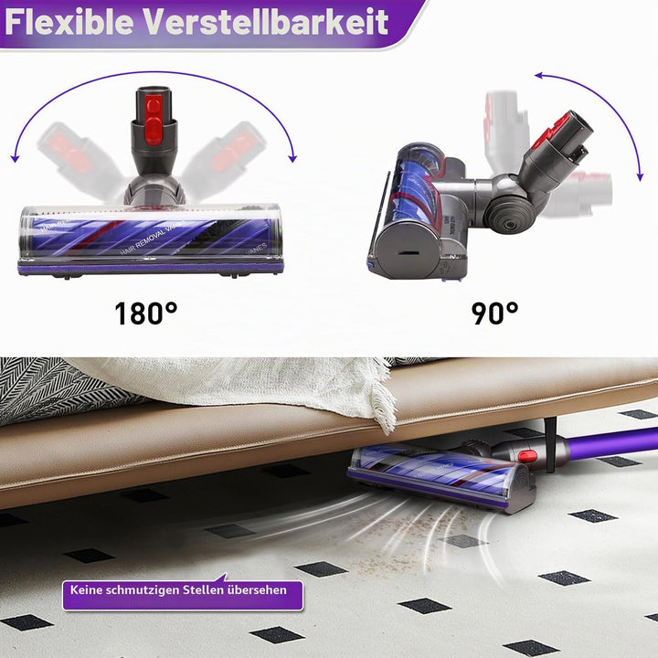 Anti-Verwicklungs Bodenbürste Kompatibel mit Dyson V7 V8 V10 V11 V15 Staubsauger, Ersatzteile Bürste