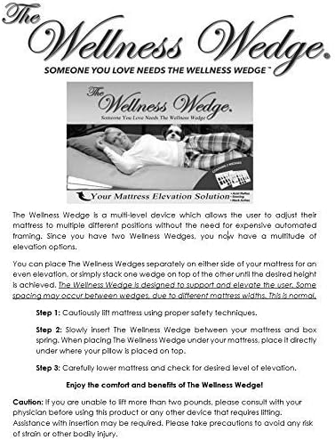 Your Mattress Elevation Solution From 3 To 6 Inches of Elevation Bed Wedge 2 Pack by Wellness wedge
