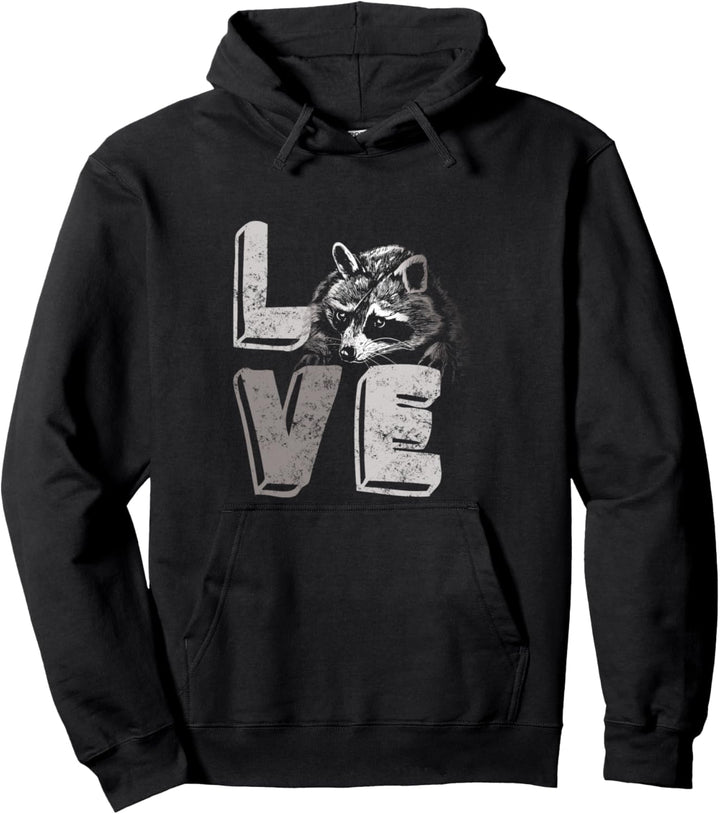 Waschbär Raccoon Pullover Hoodie
