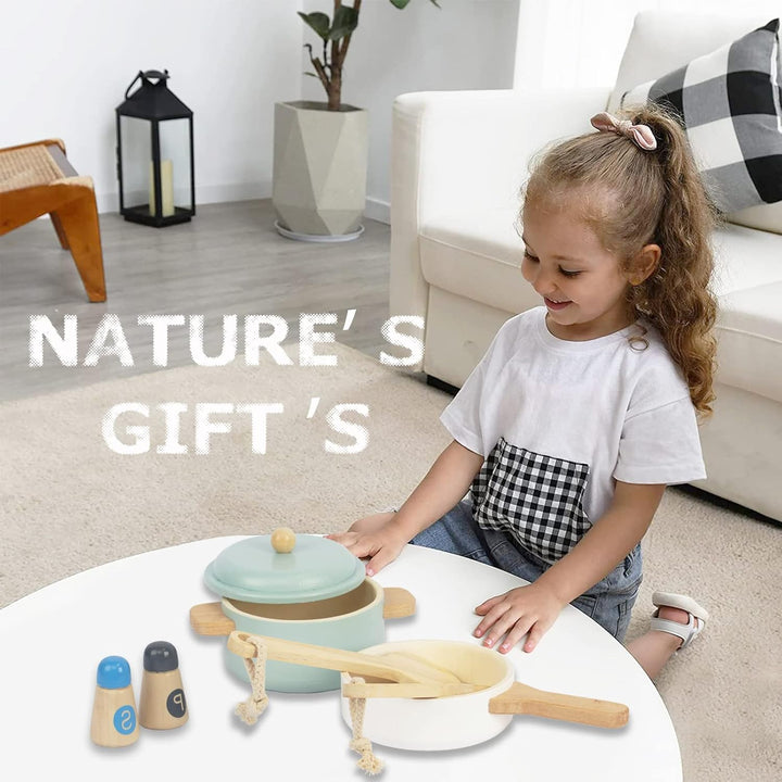 Kinderküche Zubehör, Realistisches Design, Sicher und Zuverlässig, Spielzeug Küchenzubehör, Topfset