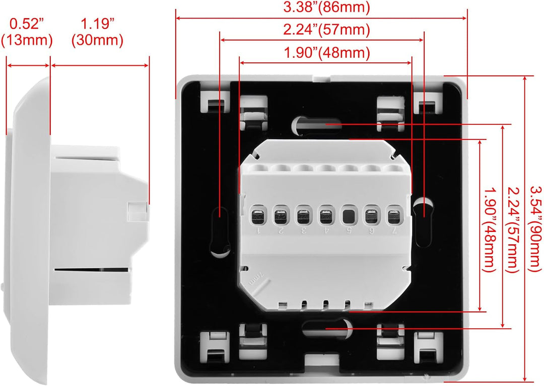 Heschen LCD Digital Wöchentliches Programmier Thermostat, HS-E806, 230VAC 3Ampere, Regler für Fussbo
