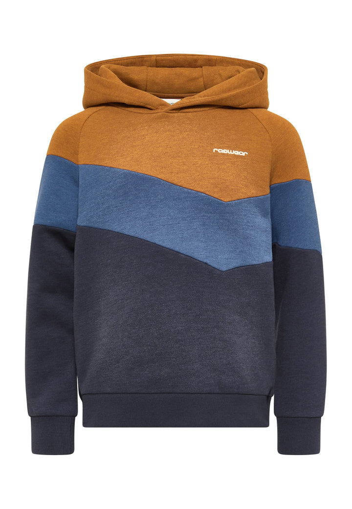 Ragwear Jungen Kinder Seatshirt VENDELIN Sweater mit Kapuze, Kapuzenpullover in Color-Blocking Desig