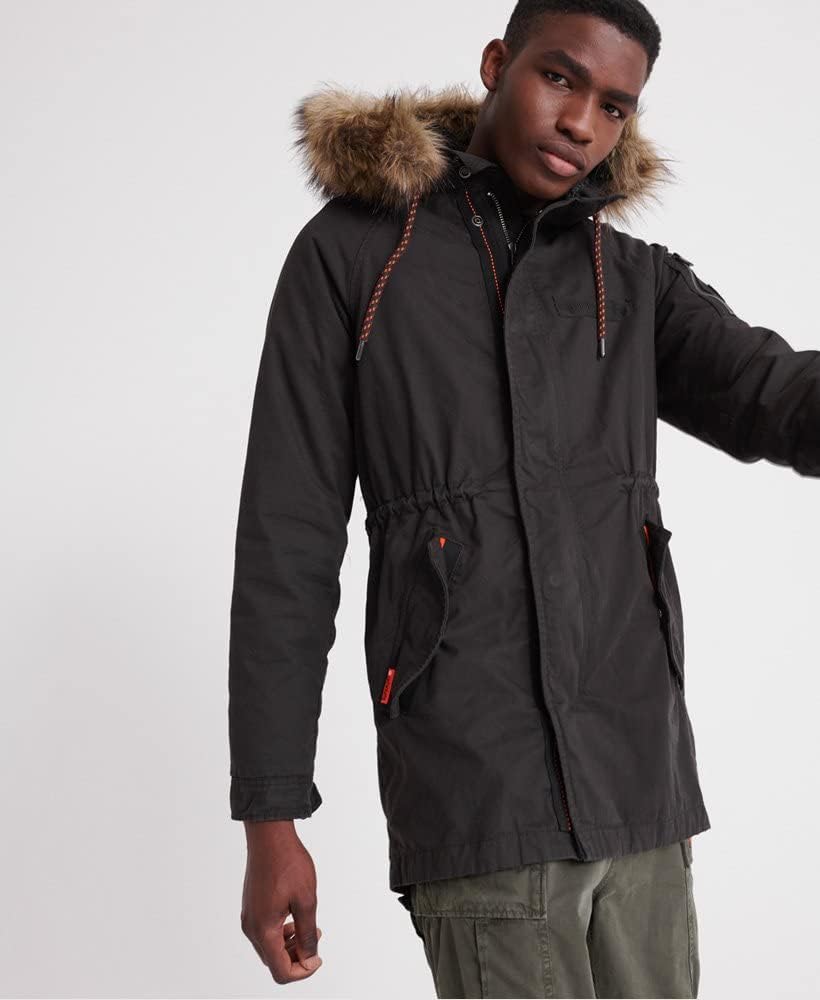 Superdry Herren Mountain Rookie Aviator Parka M Ofen Schwarz, M Ofen Schwarz