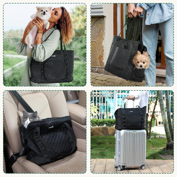 pecute Hundetasche für Kleine Hunde 5kg, Tragetasche Hund Hundetragetasche Leichte, Faltbare Hundetr