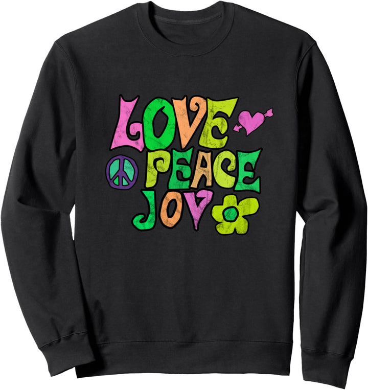 Retro Vintage 70s Love Peace Joy Sweatshirt