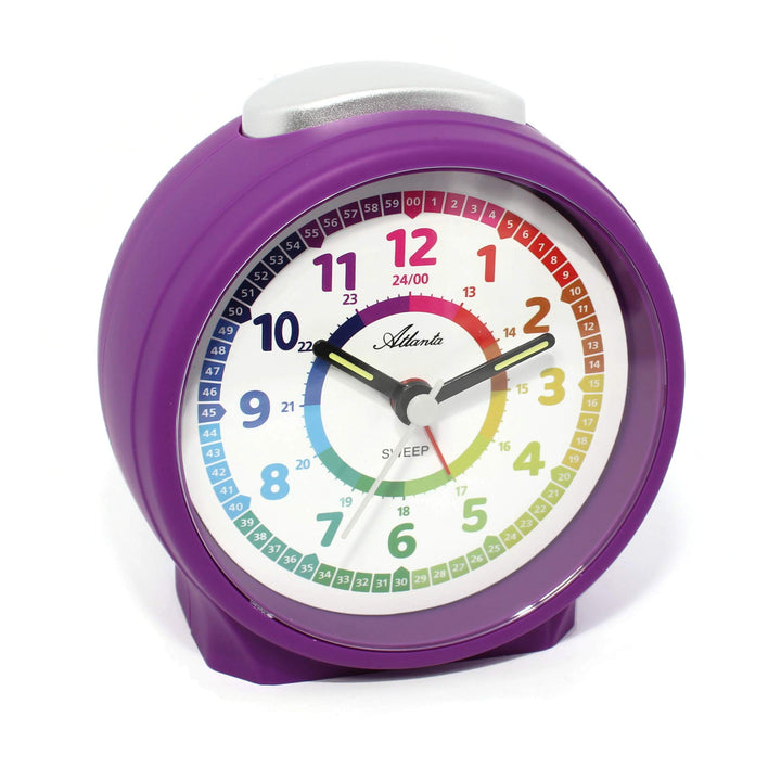 Atlanta Kinderwecker Mädchen ohne Ticken Analog Lila - 1999-8 Violett, Violett
