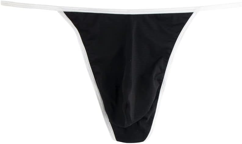YAHWULAI Herren Strings Niedrige Taille Weich Bequem Leicht und Atmungsaktiv Ohne Etikett M 3schwarz