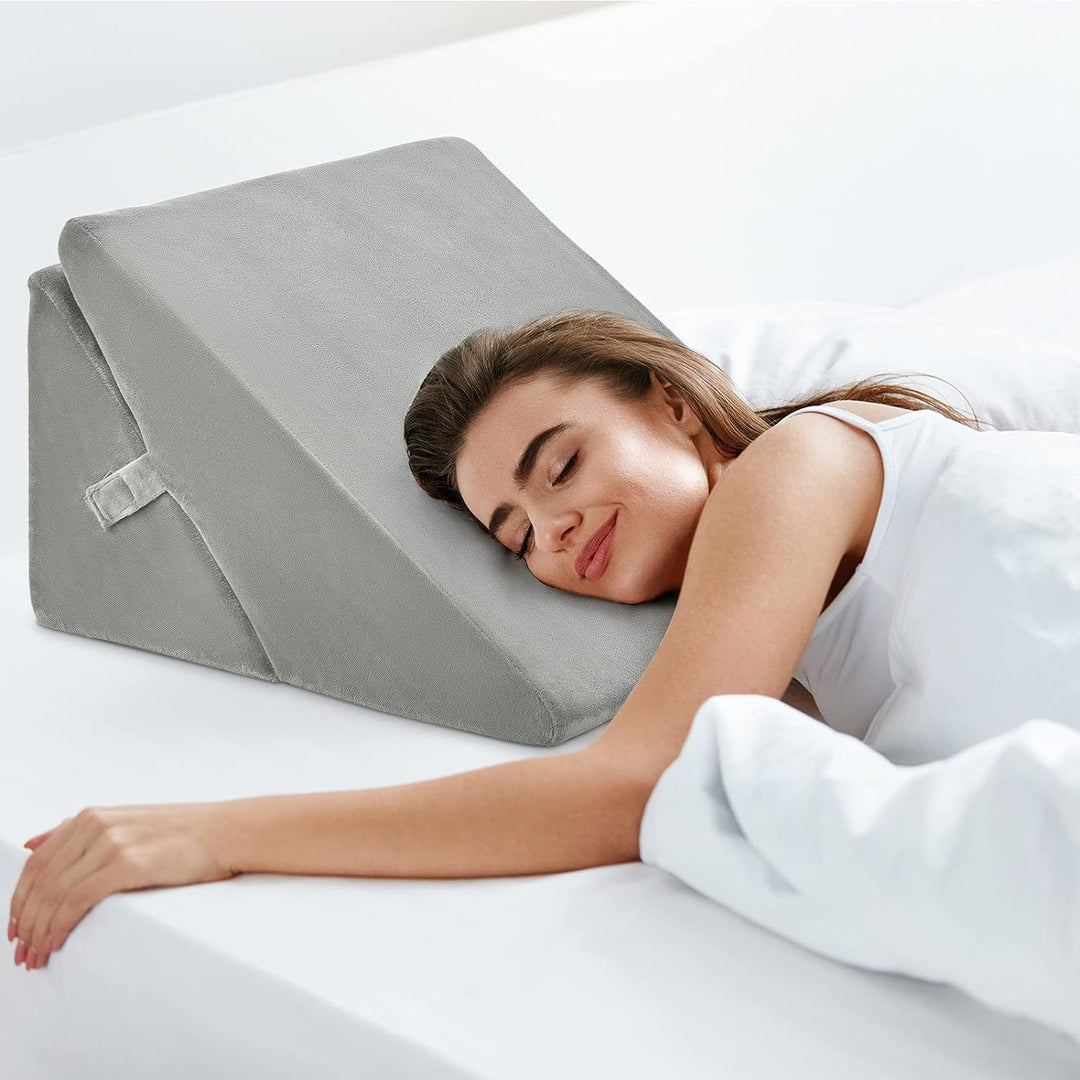GIANTEX Keilkissen Bett Multifunktions-Keilkissen, Rückenkissen Memory Foam, Bücherkissen Lesekissen