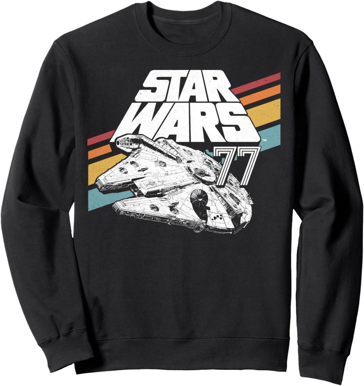 Star Wars Millennium Falcon '77 Retro Stripes Poster Sweatshirt