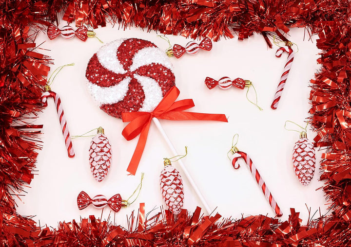 Christmas Concepts® Packung mit 2 36 cm riesigen glitzernden Pailletten-Lollipop Weihnachtsdekoratio