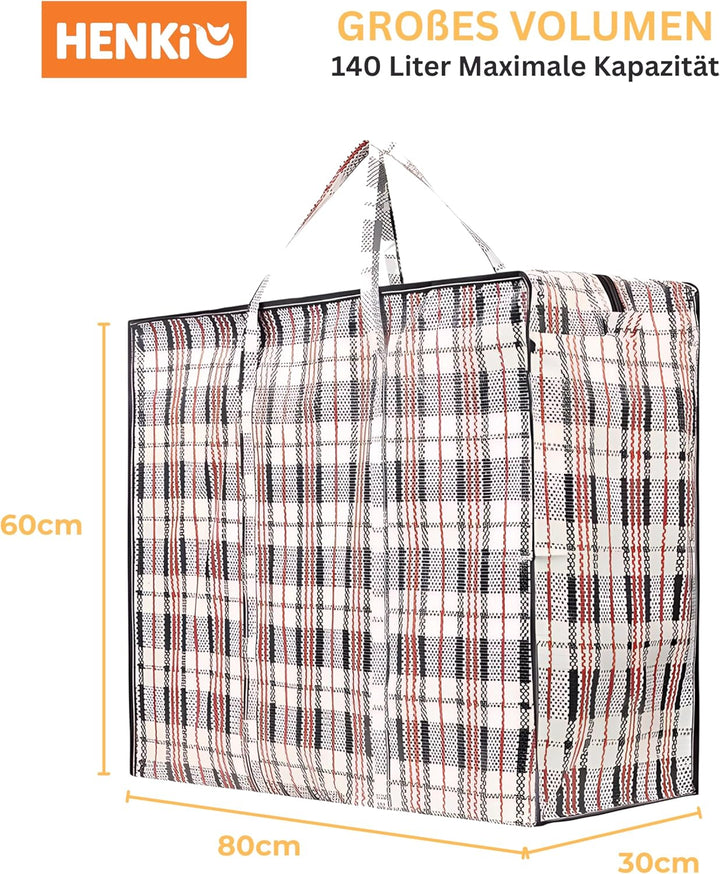 140L XXXL Extra Gross Aufbewahrungstasche Storage Bag, Umzugtasche, Jumbo Karton Travel Organizer, R