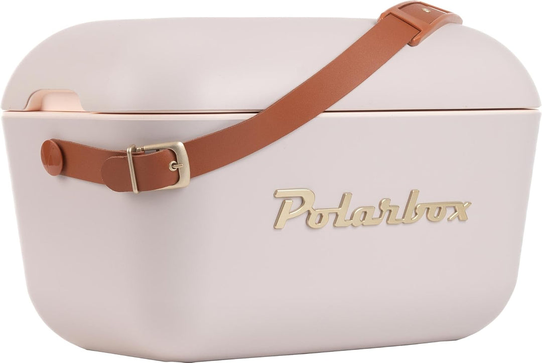 Retro Kühltasche mit Lederband 12 Liter - Polarbox - Perle