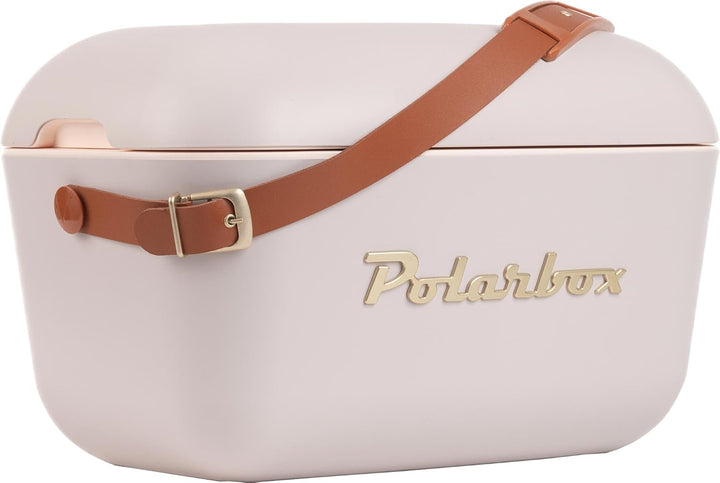 Retro Kühltasche mit Lederband 12 Liter - Polarbox - Perle