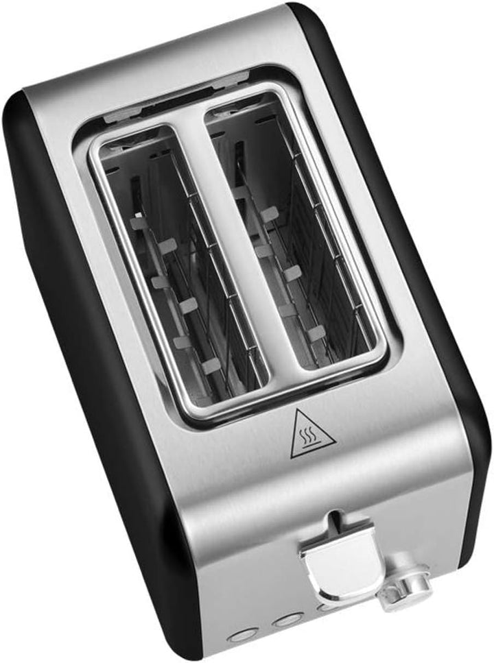 Concept TE2052 Edelstahl Toaster mit Breitem Schlitz 36mm 2 Röstkammern Elektronischer Timer 950W Ma