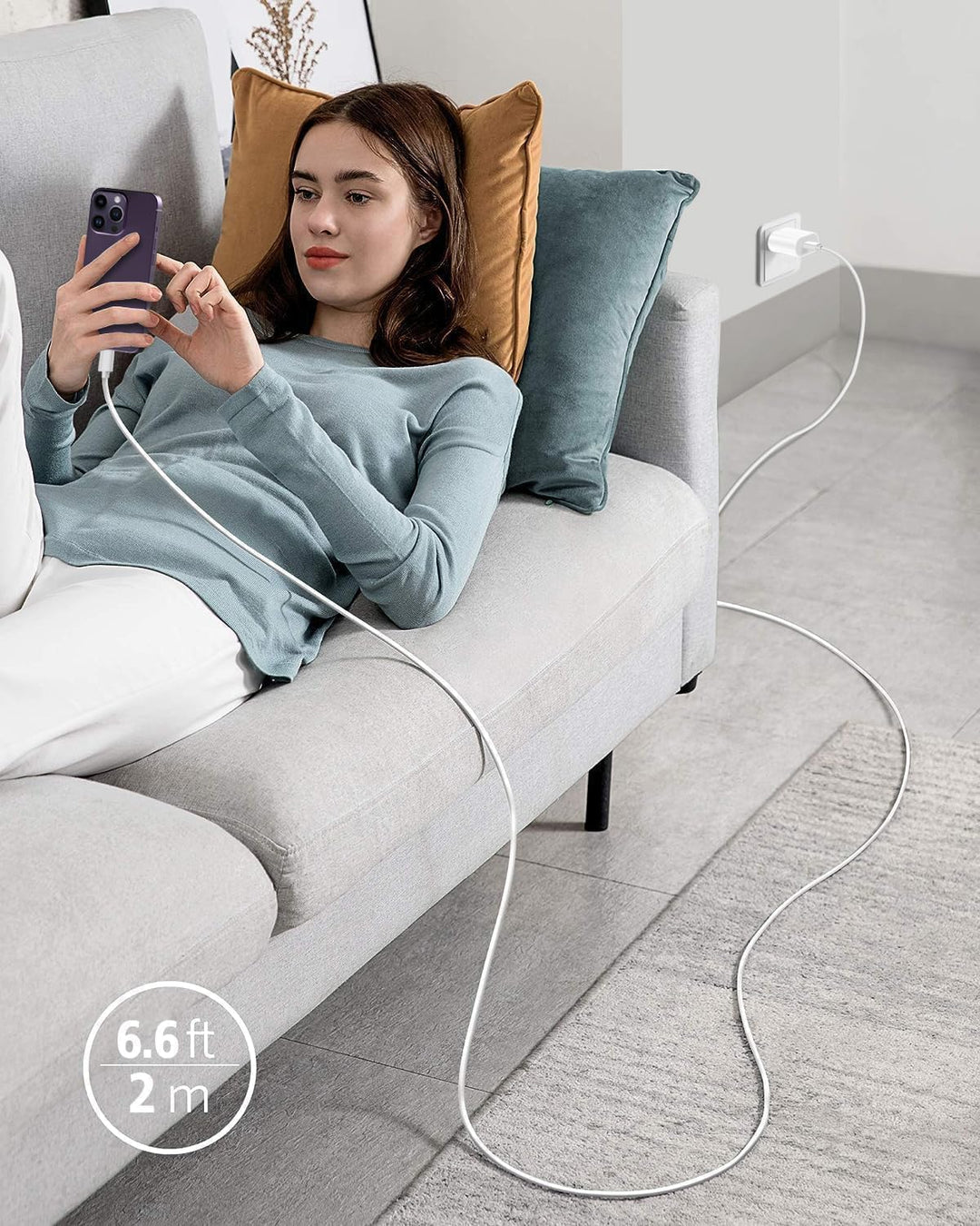2 Pack iPhone Schnellladegerät und Schnellladekabel Ladekabel für iPhone 14 13 12 11 Pro Max Plus Mi