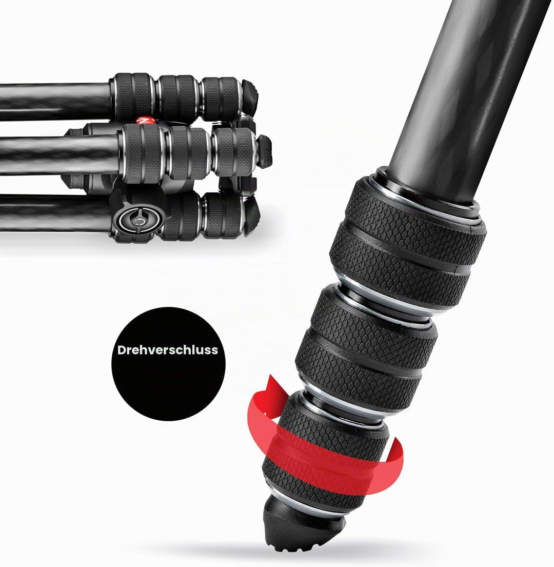 Manfrotto Befree Advanced Kamerastativ-Kit, mit Twist-Verschluss, tragbares und kompaktes Reisestati
