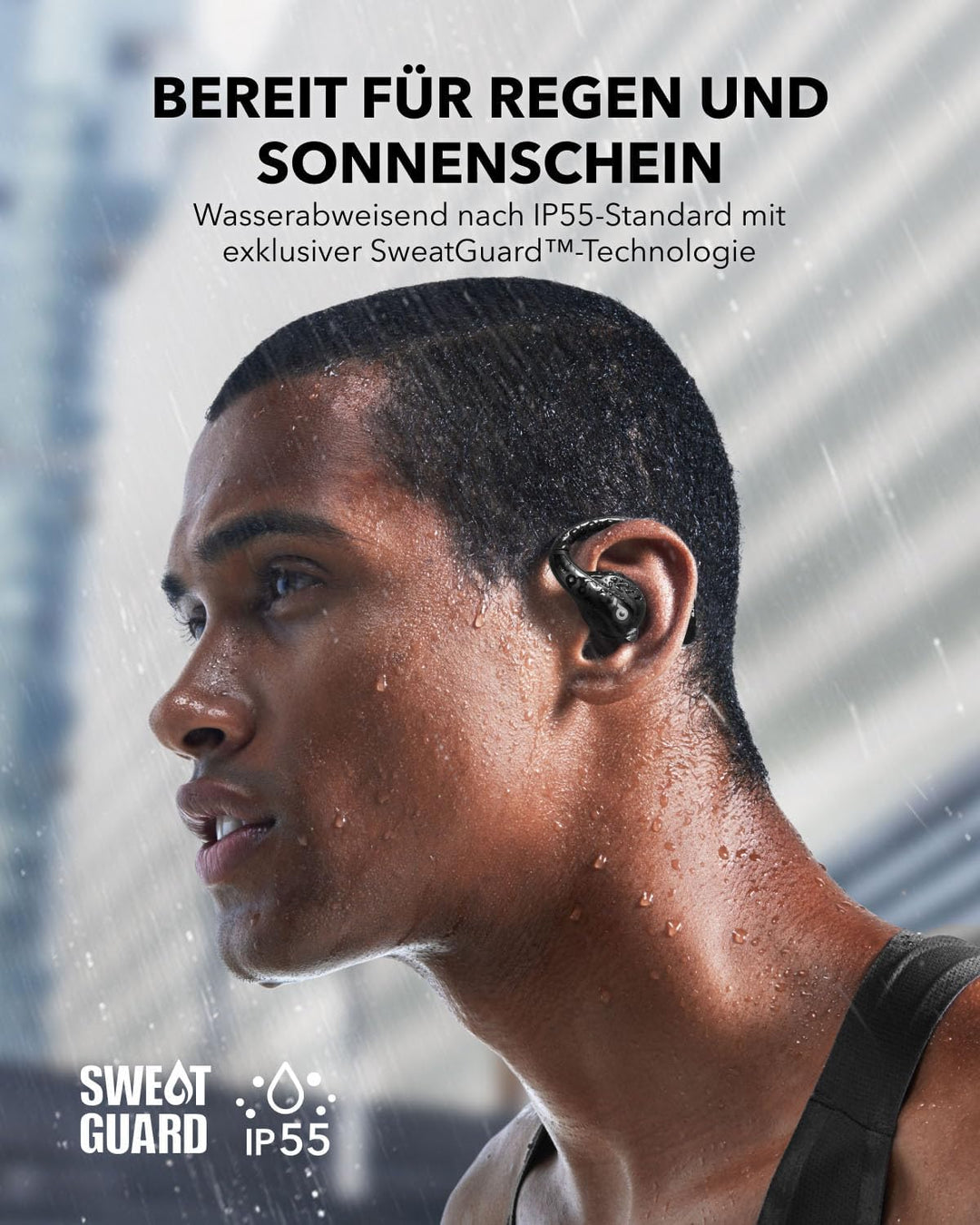 soundcore by Anker Open-Ear Kopfhörer AeroFit Pro, 46h Akku, Intensiver Sound LDAC, Ultra leicht, Be