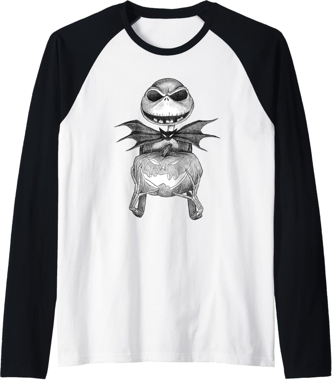The Nightmare Before Christmas Jack Pumpkin Sketch Raglan