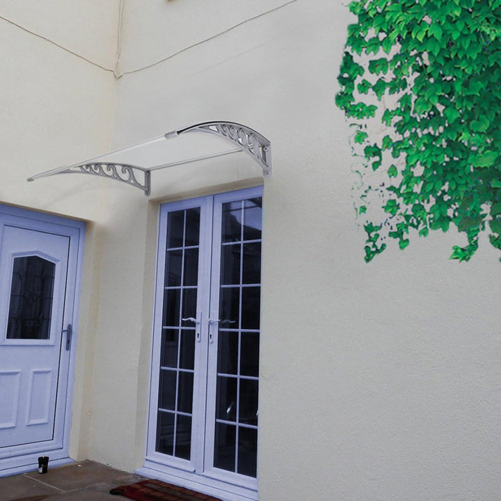 Vordach Haustür, Kunststoff, Aluminium, Pultbogenvordach, Überdachung, Transparent, Fenster Markisen