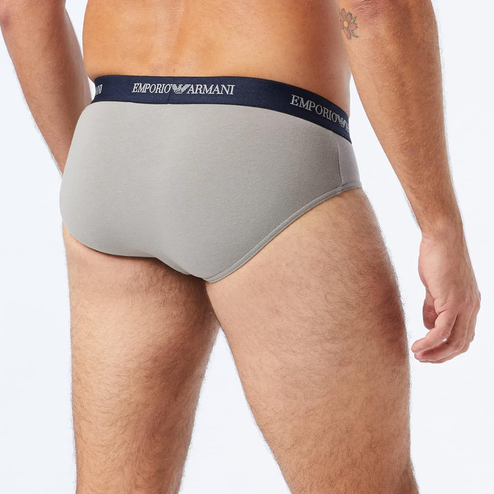 Emporio Armani Underwear Essential Core Logoband 2-Pack Brief S Grey/Marine, S Grey/Marine