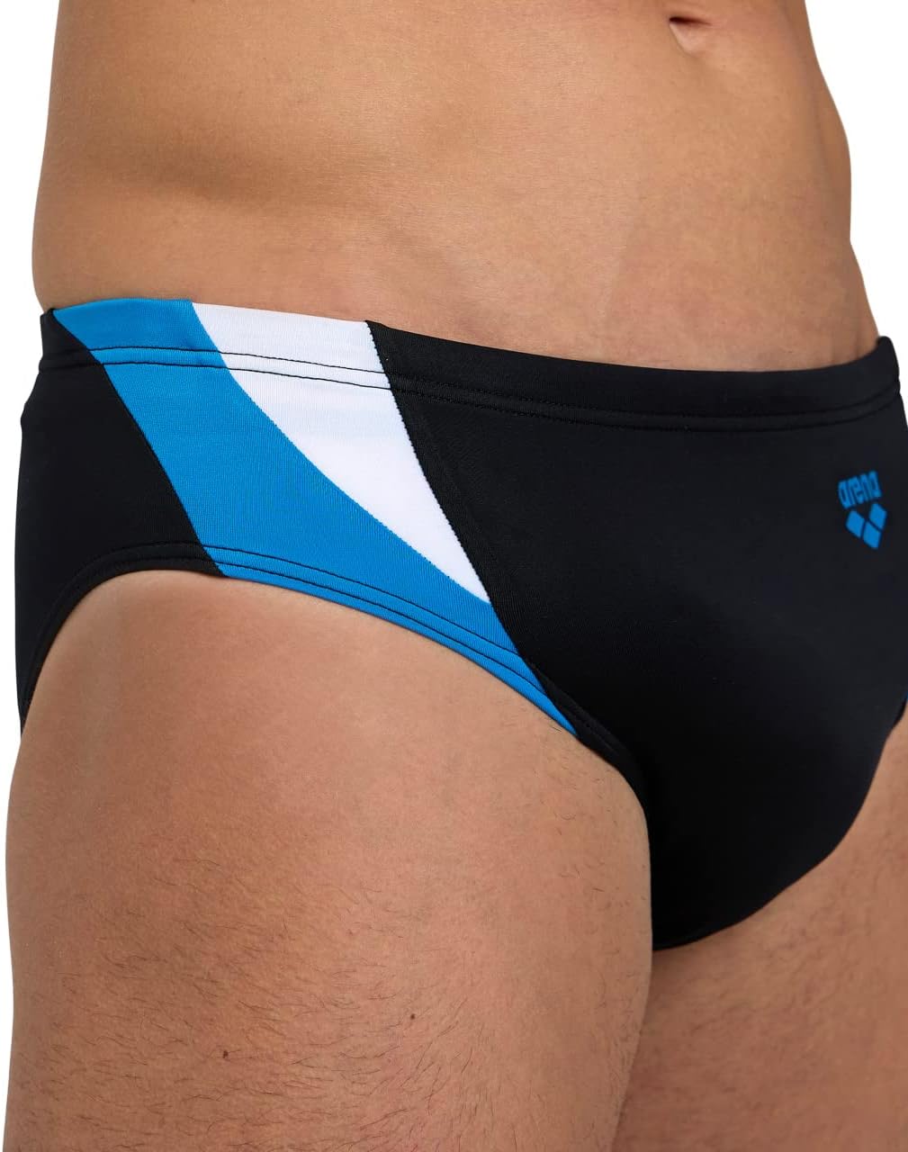 ARENA Herren Men's Swim Briefs Panel Swim Briefs 50 Black-turquoise-white, 50 Black-turquoise-white