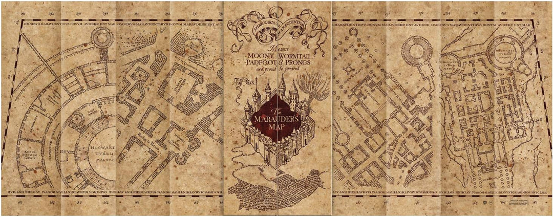 The Noble Collection Marauders Map 1,000pc Jigsaw Puzzle Einzeln, Einzeln