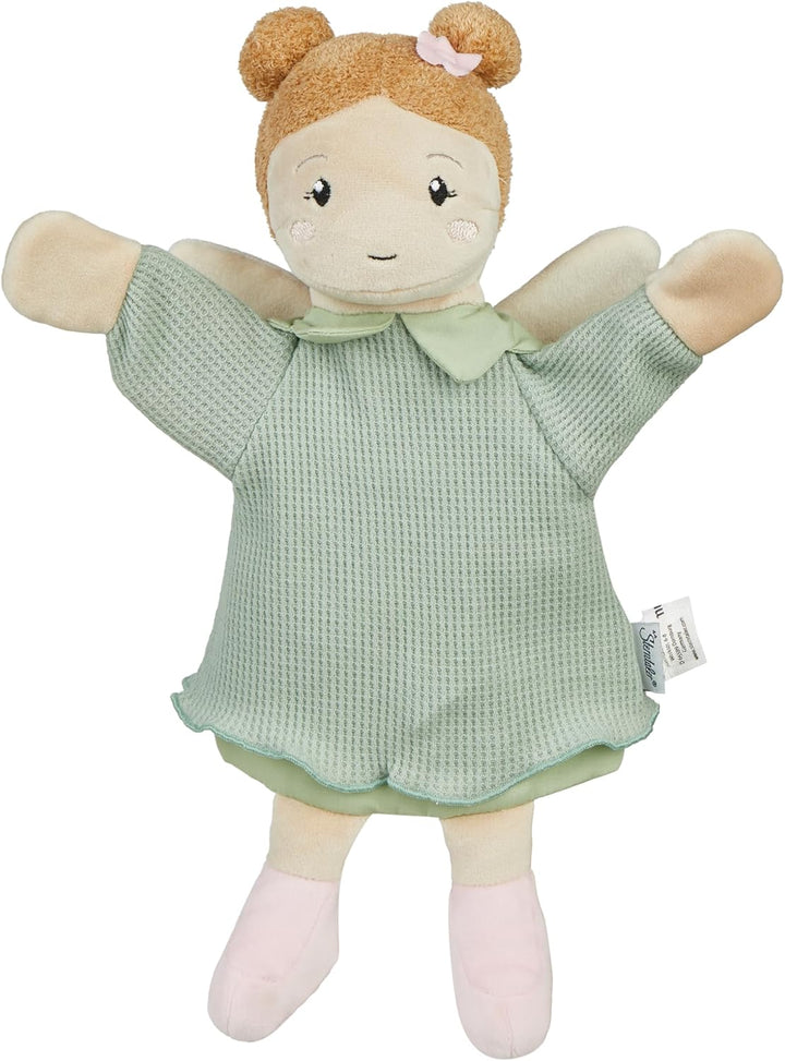Sterntaler Handpuppe Waldfee aus weichem Flausch, Kinder- und Babyspielzeug, Kopf wattiert mit Polye