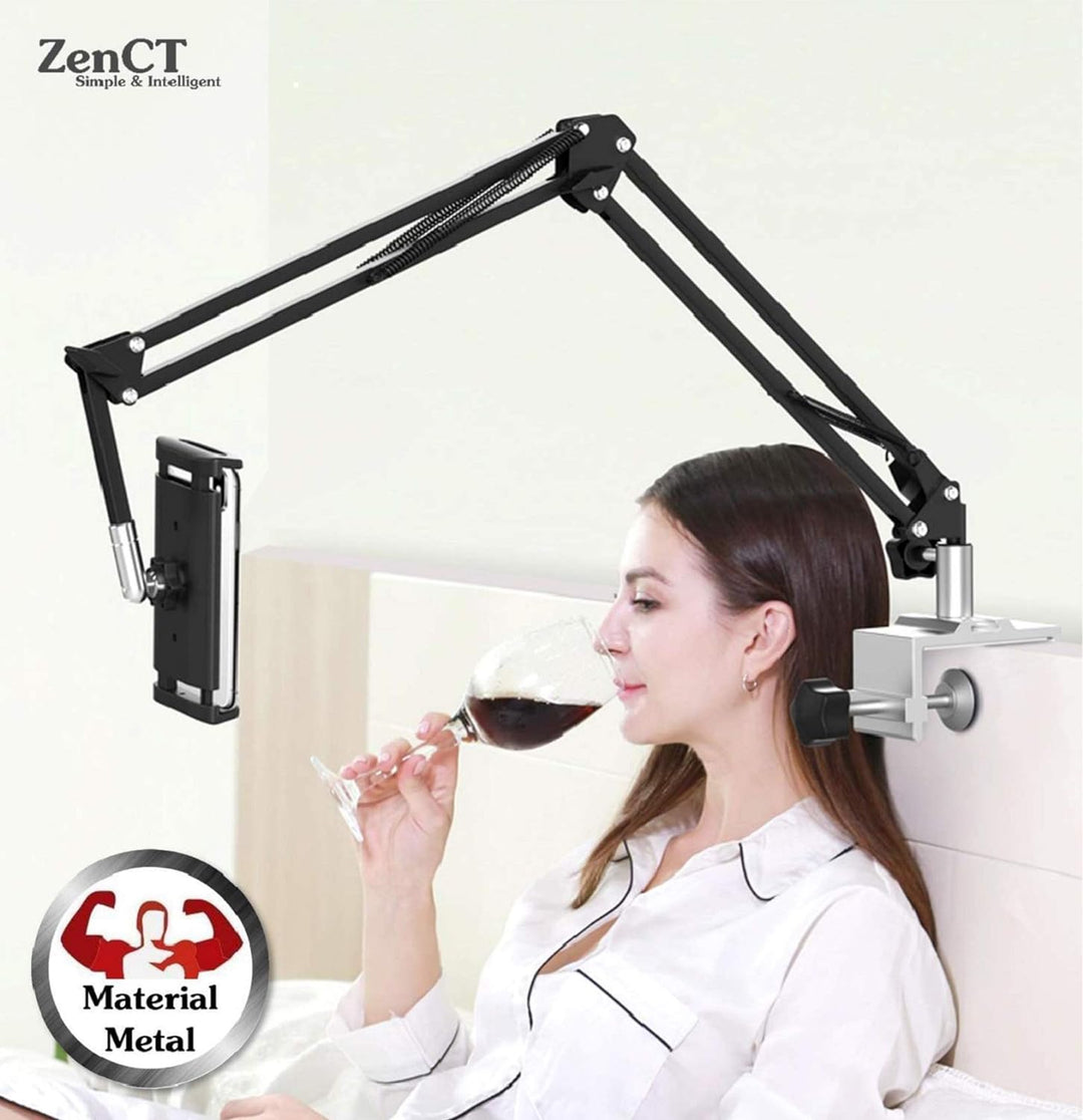ZenCT Tablet-Halterung mit langem Schwenkarm, 3-stufig, verstellbarer Aluminium-Verriegelungsarm, Ta