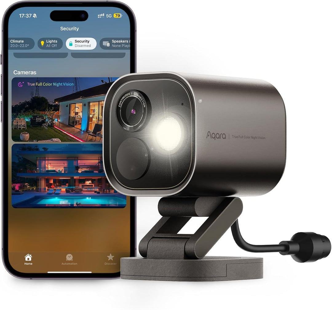 Aqara 4MP Kamera-Hub G5 Pro PoE, Echtfarbe Nachtsicht Überwachungskamera Aussen, HomeKit Secure Vide