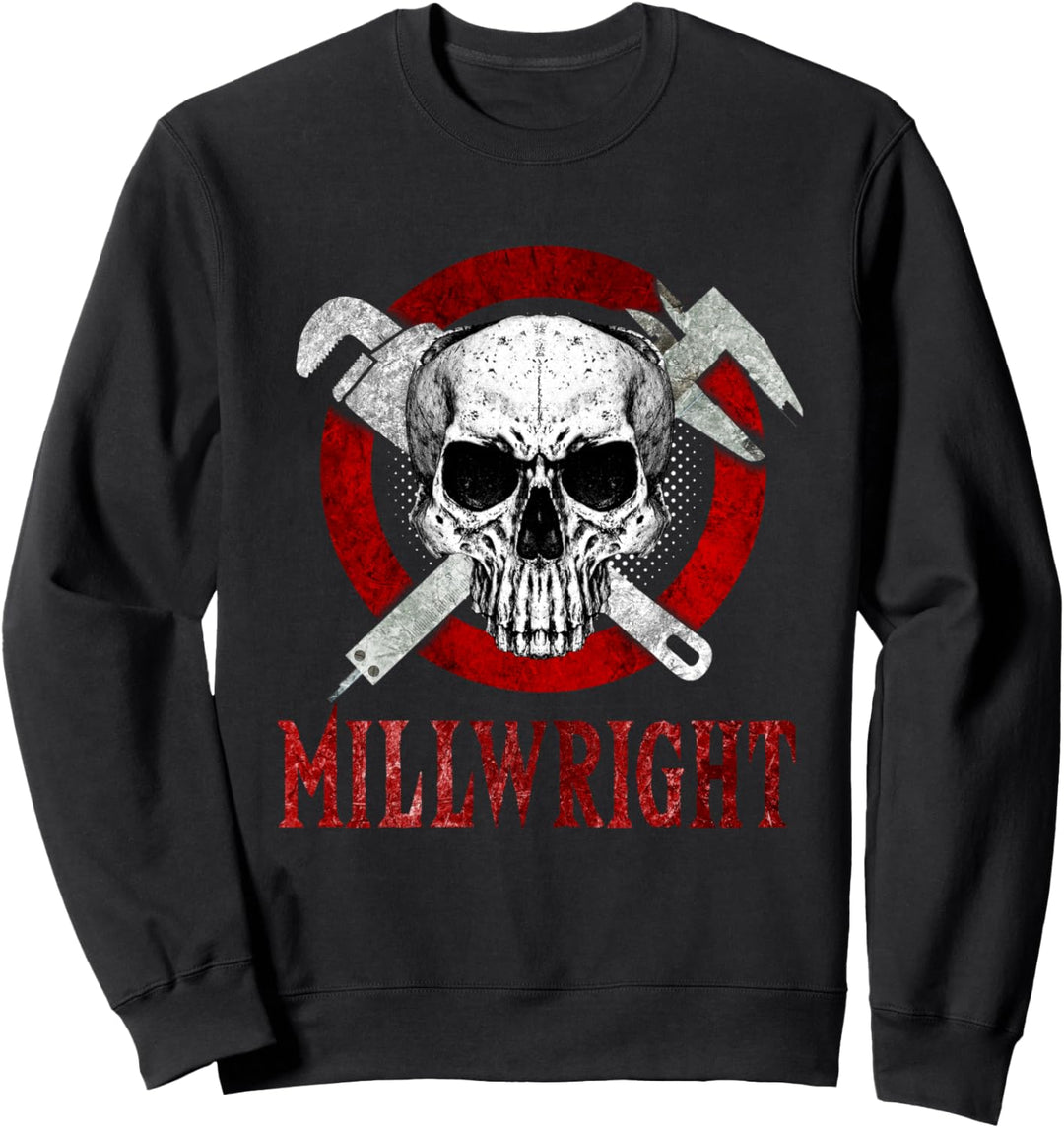 Mühlenbauer Werkzeuge und Schädel Sweatshirt
