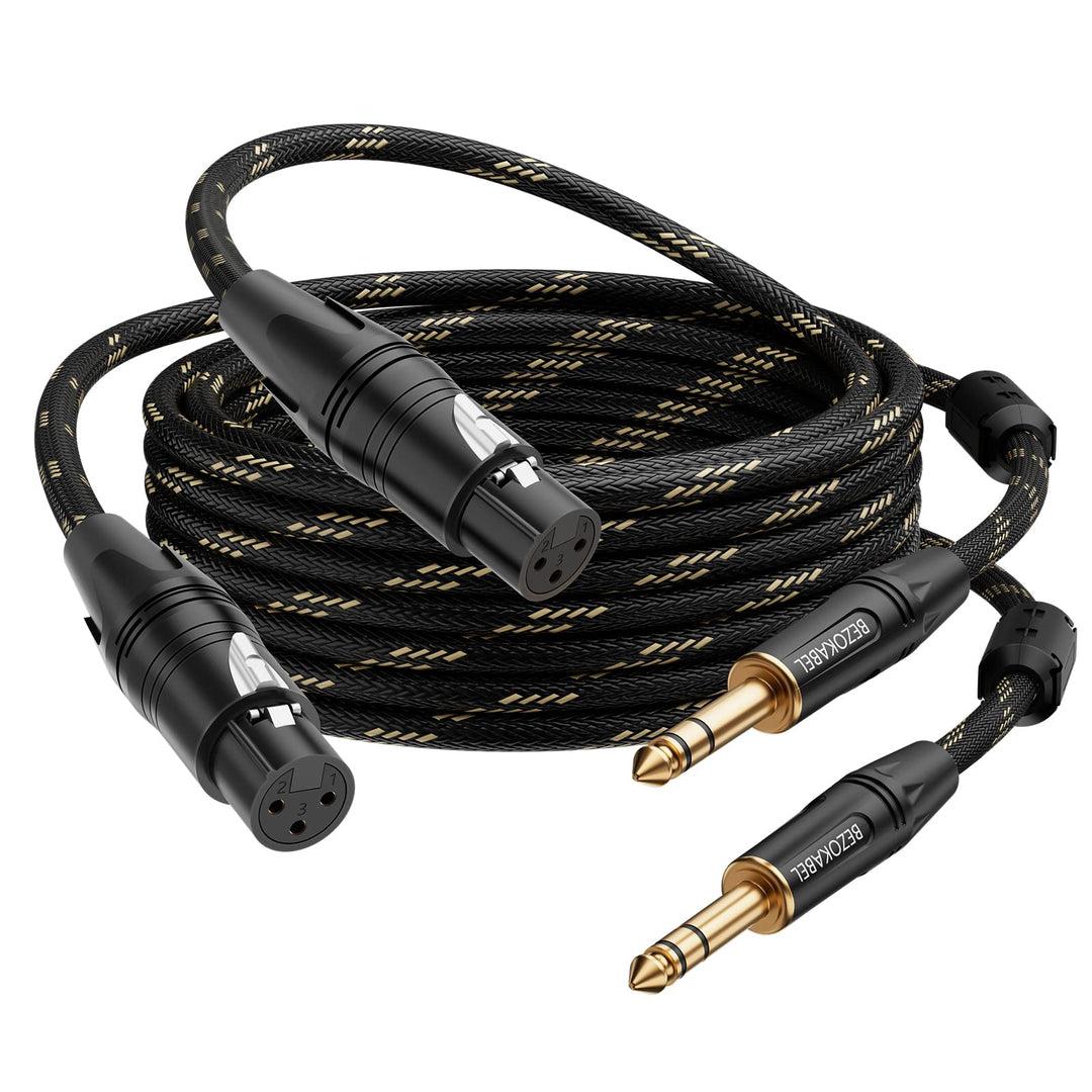 XLR auf 1/4 Kabel, XLR-Buchse auf 1/4 Kabel, 7,6 m, TRS auf 6,35 mm, 1/4 Zoll auf symmetrisches Mikr